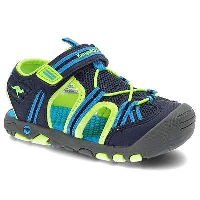 Sandały KANGAROOS - 18868 000 4054 K-Trek Trail Dk Navy/Lime