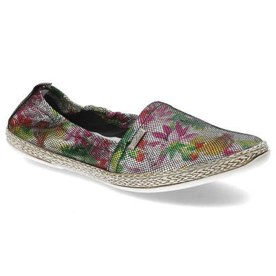 Espadryle LEMAR - 10012 Kwiaty Czarny