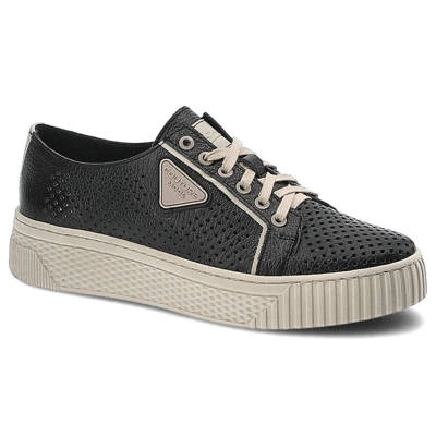 Półbuty POLLONUS - 5-1375-003 Czarny Floter/Perforacja