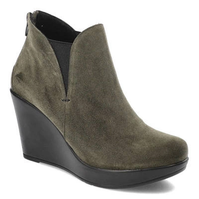 Botki KARINO - 0977/066-F Zielony/Welur