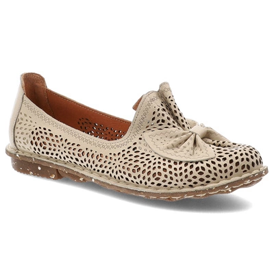 Baleriny RAVINI - 101 148-1 Beż 03