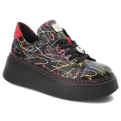 Sneakersy MACIEJKA - 06191-39/00-8 Multikolor Na Czarno
