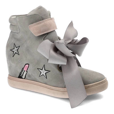 Sneakersy MARSHALL - 6826 R Szary/Różowy Zsz/Pud