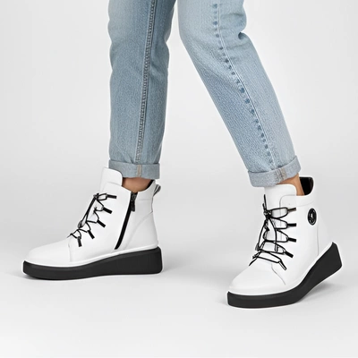 Botki FILIPPO - DBT7416/25 WH Biały