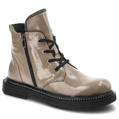 Botki VENEZIA - 03-Van Mink Beżowy