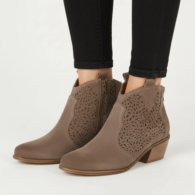 Botki ARMODO - 1130 Almond Welur