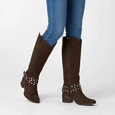 Kozaki KARINO - 5784/05-F Mokka/Welur