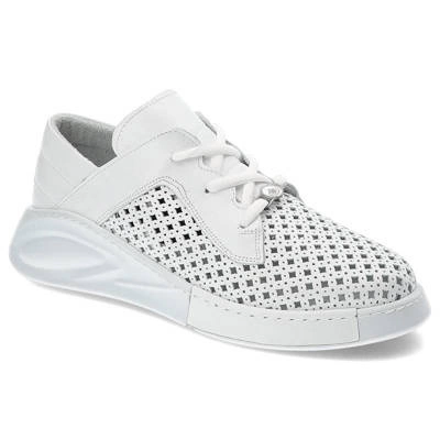 Półbuty RAVINI - 100.214 Biały 10 T Byz