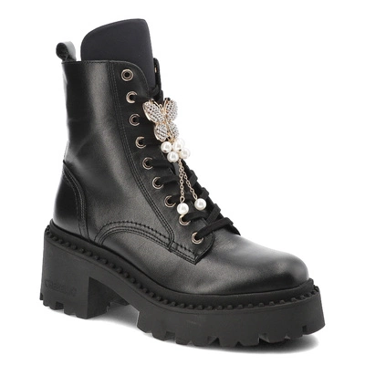 Botki CHEBELLO - 4590_-002-000-MIC-S303 Czarny