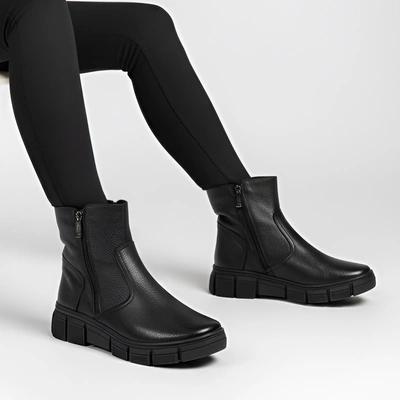 Botki WASAK - 0730 Czarny Groszek/Wełna