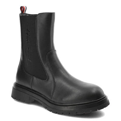 Botki TOMMY HILFIGER - T3A5-32378-1355999-Chelsea Boot Black 999