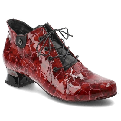 Botki ARMODO - 7122A Czerwony/Czarny