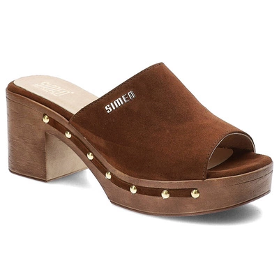 Klapki SIMEN - 6844A K.W.Brąz