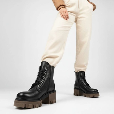 Botki ARMODO - 60376 V.Czarny+Sr.