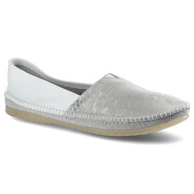 Baleriny MACIEJKA - 01930-05/00-0 Biały Srebrne Paski