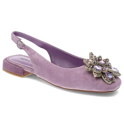 Sandały ALMA EN PENA - V240391 Suede Lilac