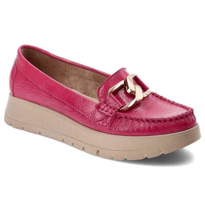 Mokasyny ARMODO - 10141 Naplak Fuksja + zł.