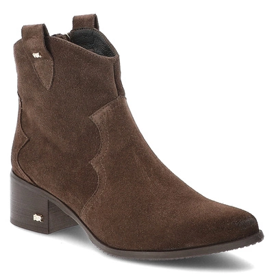 Botki KARINO - 4794/015-F Mokka/Welur