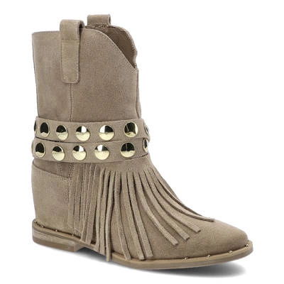 Botki CARINII - B7751_-O17-000-000-B89 Beż