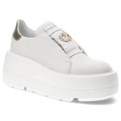 Sneakersy CARINII - B9403_-I81-J25-000-G36 Biały/Złoty
