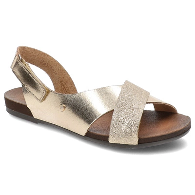 Sandały ARMODO - 40141 Bf.Złoto+Polla Zł.