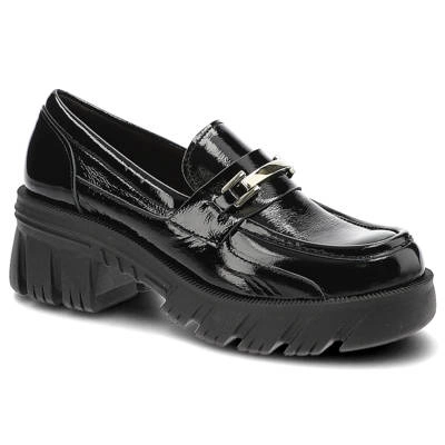 Półbuty LEMAR - 20110 Naplak czarny + zł.