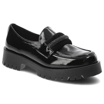 Półbuty LEMAR - 20145 Naplak Czarny+Cn.