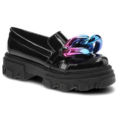 Półbuty CARINII - B7937_-037-000-000-E33 Czarny