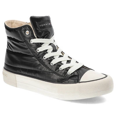 Teniși TOMMY HILFIGER - T3A9-32290-1437999-High Top Lace-Up Sneaker Black 999