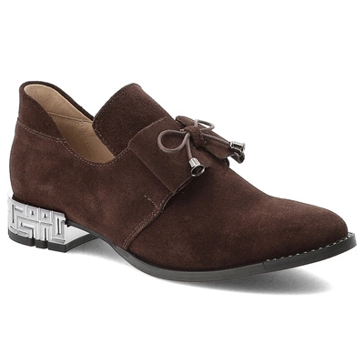 Półbuty ARMODO - 1399 Czekolada Welur