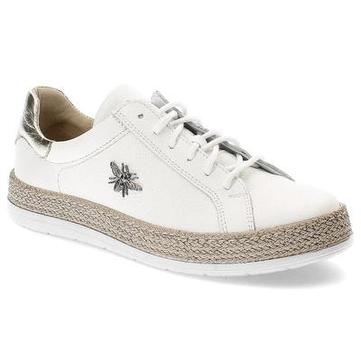 Półbuty ARMODO - 1190 Biały Floter+Złoty D42-C40