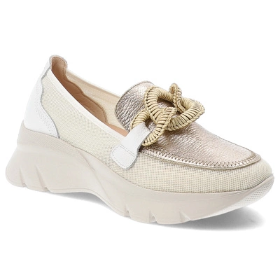 Półbuty HISPANITAS - HV254050 Mesh-V25 White Boleromet-V25 Cava