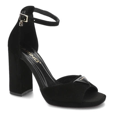 Sandały KARINO - 4214/003-P Czarny/Welur