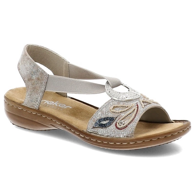 Sandały RIEKER - 608B4-90 Metallic