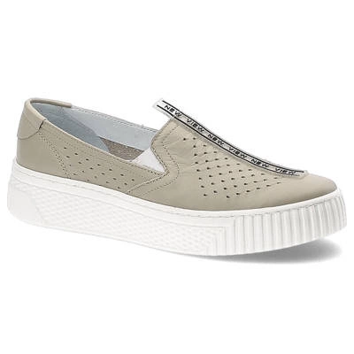 Półbuty POLLONUS - 5-1371-002 Vanilia Lico/Perforacja