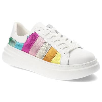 Sneakersy ARMODO - 880 Białe Lico/Tęcza