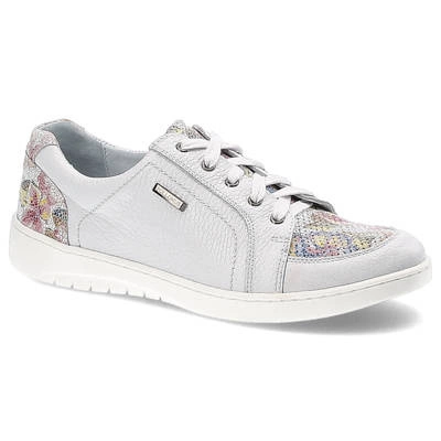 Półbuty POLLONUS - 5-1163-006 Biały Floter + Kwiaty 334