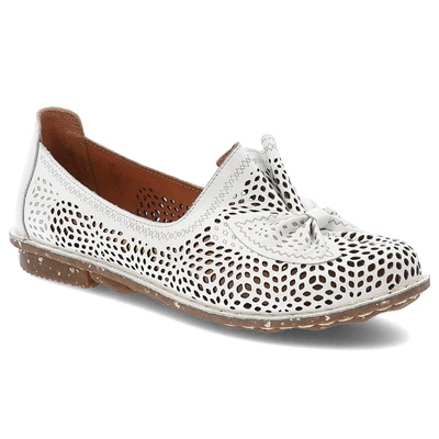 Baleriny RAVINI - 101 148-1 Biały 05