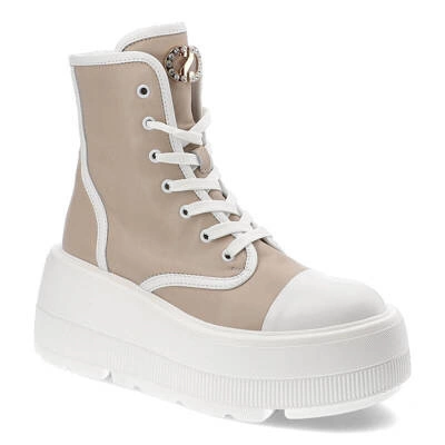 Botki CARINII - B9373_-L46-T32-000-G36 Beż/Biały