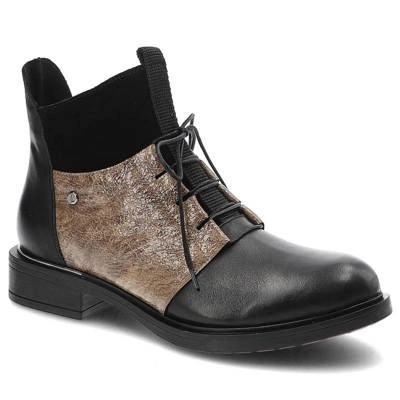 Stiefeletten LEMAR - 60343 M.Schwarz+Capri+Taupe