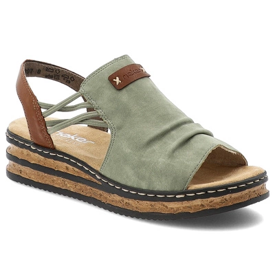 Sandały RIEKER - 62962-52 Green