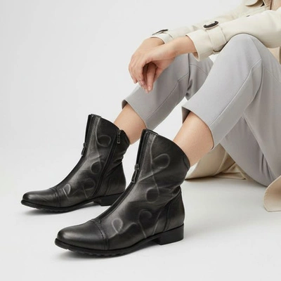 Botki ARMODO - 7096A Czarny/Srebrny