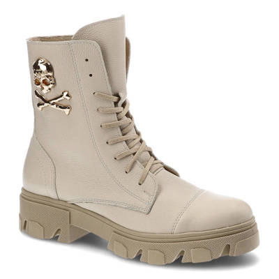 Botki EXQUISITE - 1377 Beż.Groch