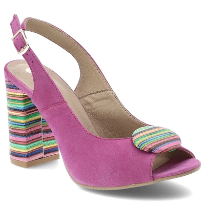 Sandały ARMODO - 1819 Fuksja+Paski