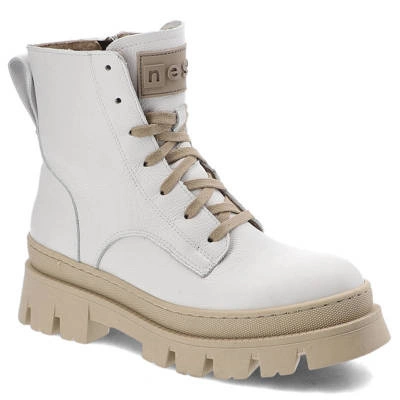 Botki NESSI - 22385 Biały 412