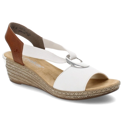 Sandały RIEKER - 624H6-81 White Combination