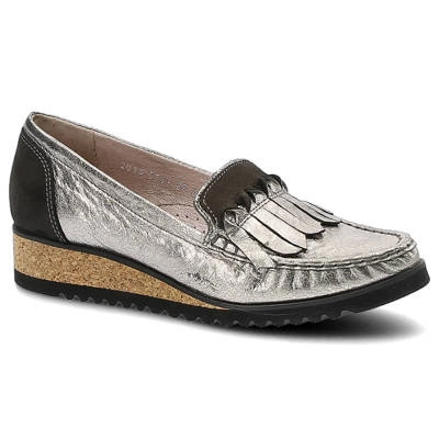 Półbuty SIMEN - 0769 Vs04 Kryształki/K.W.Nero