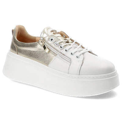 Sneakersy DAMISS - DS-711 Białe Lico/Zł.Wenus