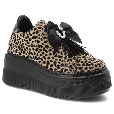 Sneakersy KARINO - 5726/043-P Beż-Czarny/Naplak