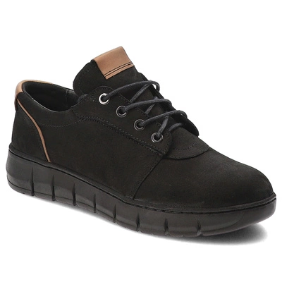 Półbuty ARMODO - 5-1716-003 Czarny Samuel+Rudy